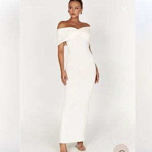 Meshki Terese Off the Shoulder Maxi Dress Cream